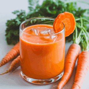 Carrot  ginger and pineapple juices