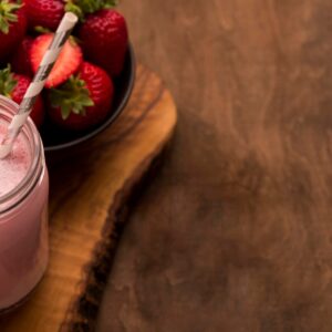 Strawberry, blueberry, banana smoothie