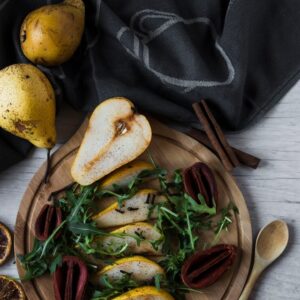 Beetroot avocado salad with apple cut salad