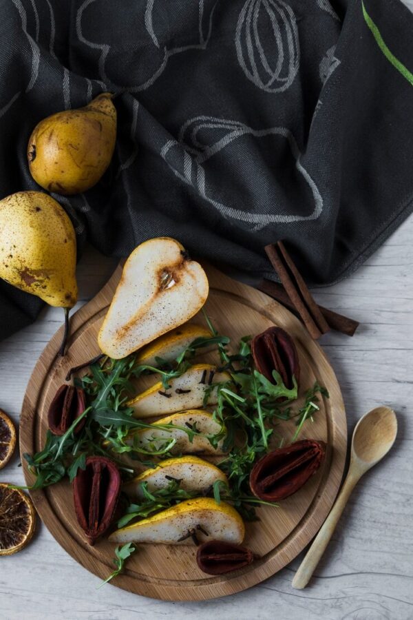 Beetroot avocado salad with apple cut salad