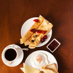 Pancakes with Sausage & Eggs