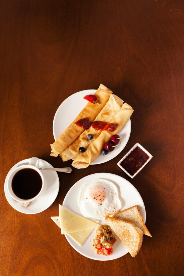 Pancakes with Sausage & Eggs