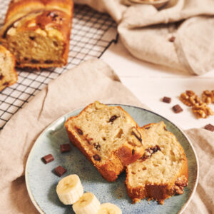 Mini banana bread (coconut or chocolate)